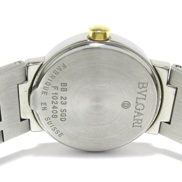 Auth BVLGARI Bvlgari Bvlgari BB23SGD F102408 Silver 18K Yellow Gold Wrist Watch - Picture 16 of 16